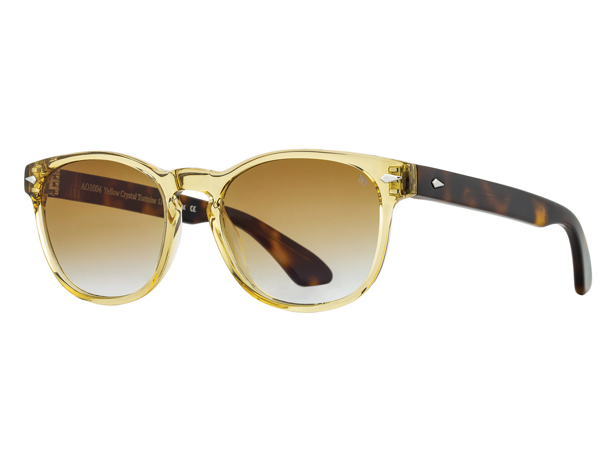 AO-1004 Yellow Crystal & Tortoise Brown Gradient Nylon Lens