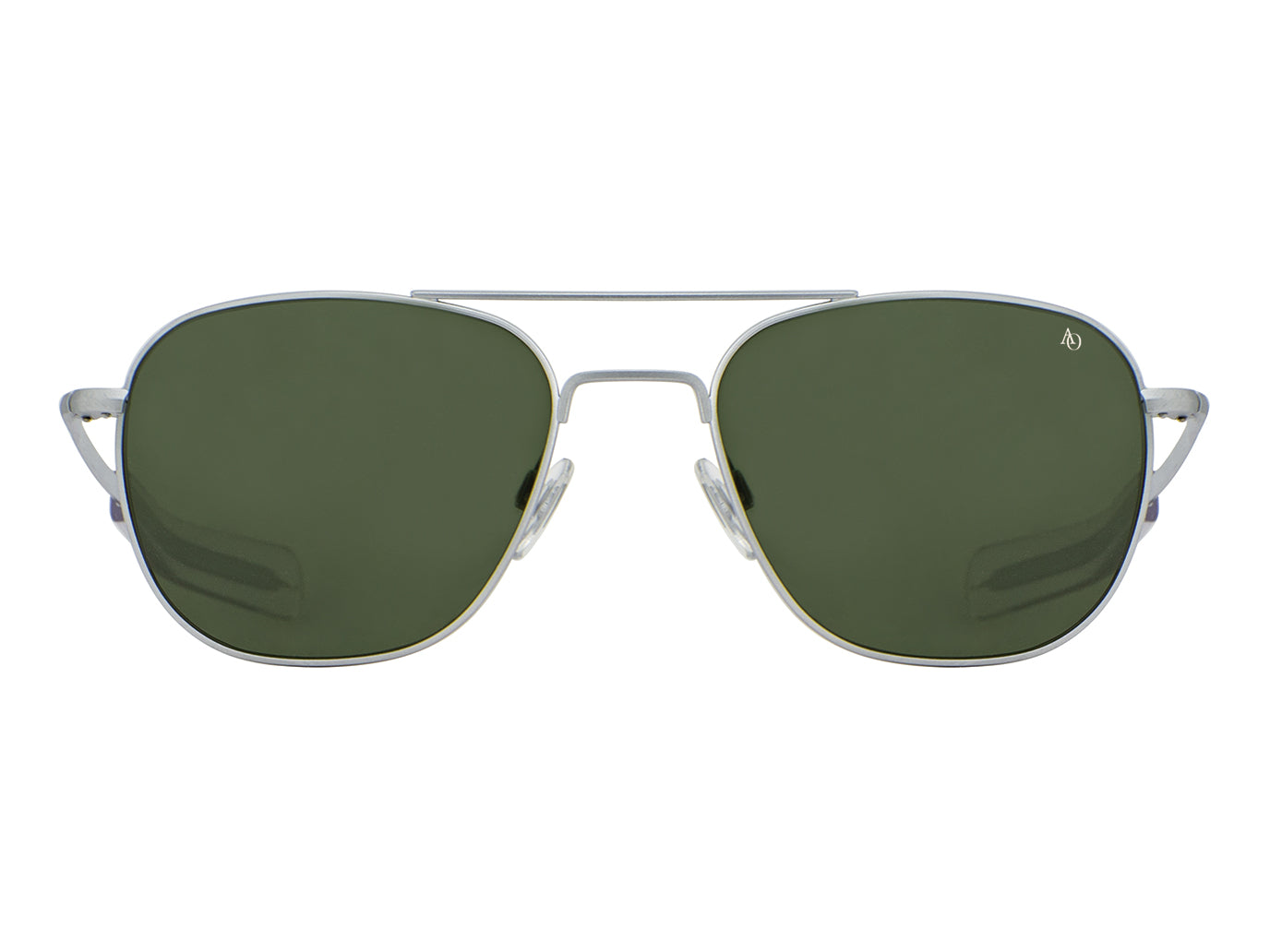 Original Pilot Matte Silver Green Glass Lens