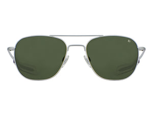 Original Pilot Matte Silver Green Glass Lens