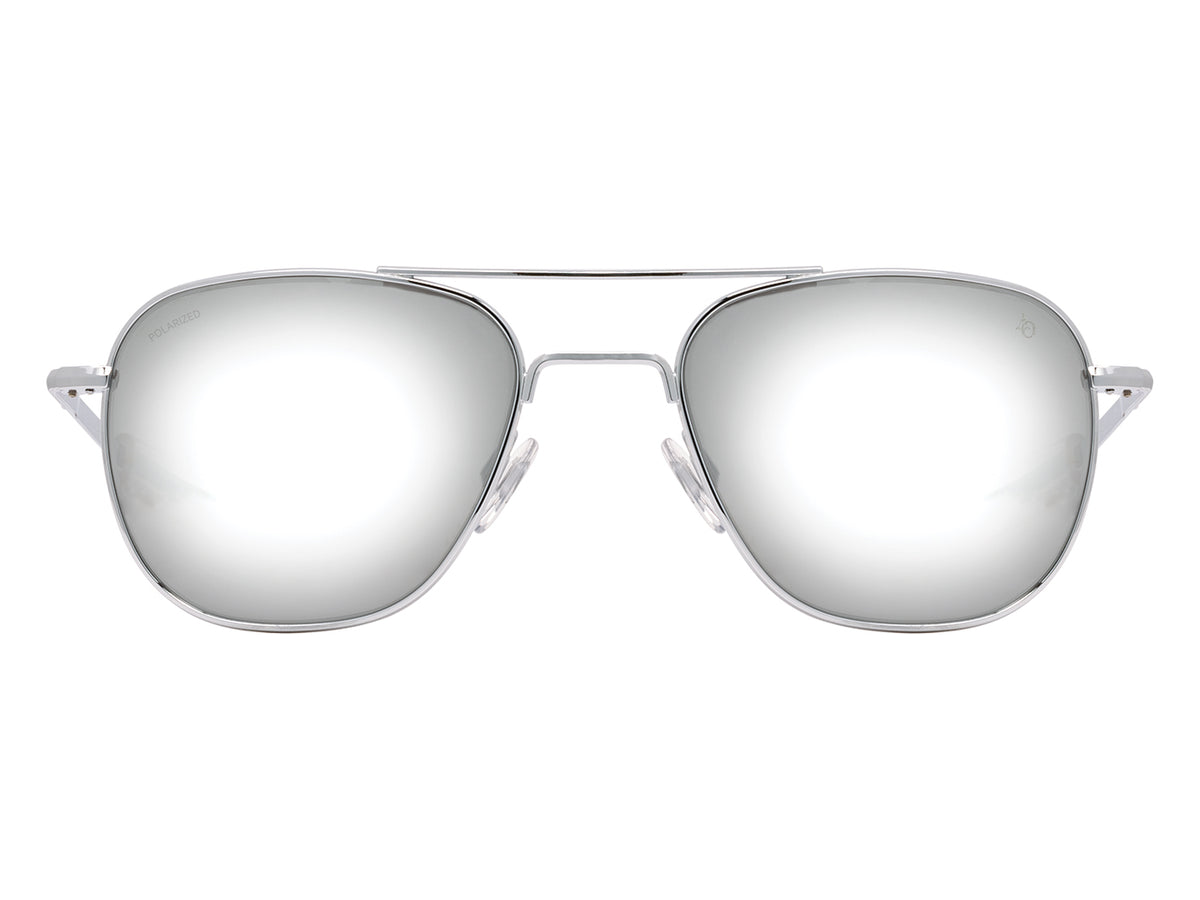 Original Pilot Silver Silver Mirror Glass Lens Polarised