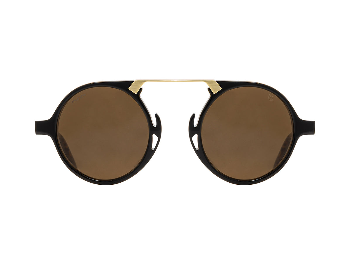 Oxford Black Tortoise & Gold Brown Nylon Lens Polarised