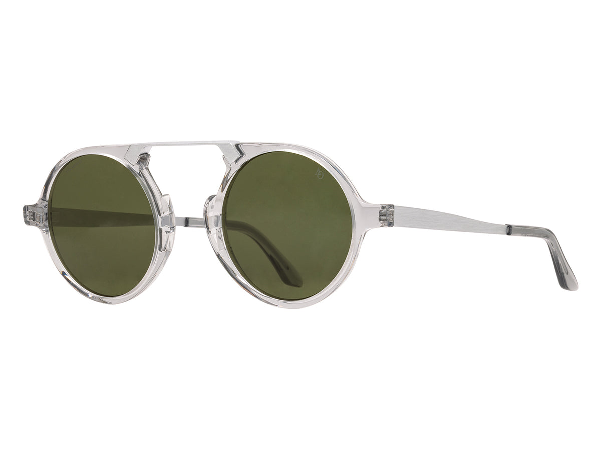 Oxford Grey Crystal & Silver Green Nylon Lens Polarised
