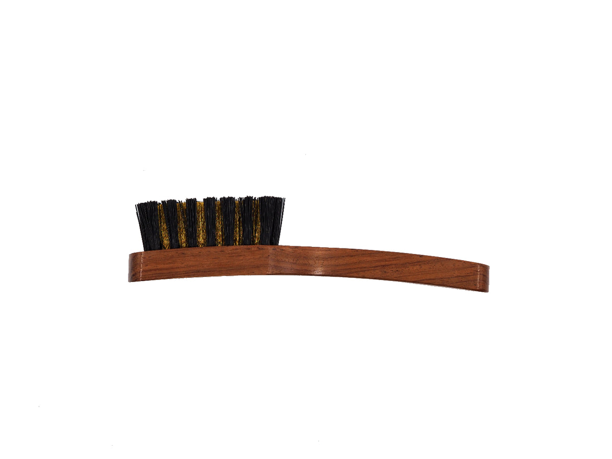 Gold Medal Bubinga Handle Brass and Bristle Suede Brush