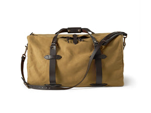 Front view of Filson Medium Duffle bag in tan