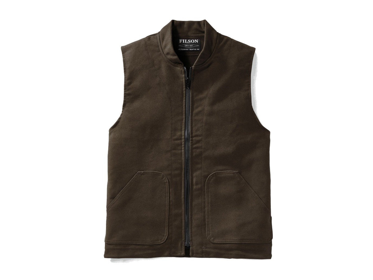 Filson Moleskin Vest Liner in brown