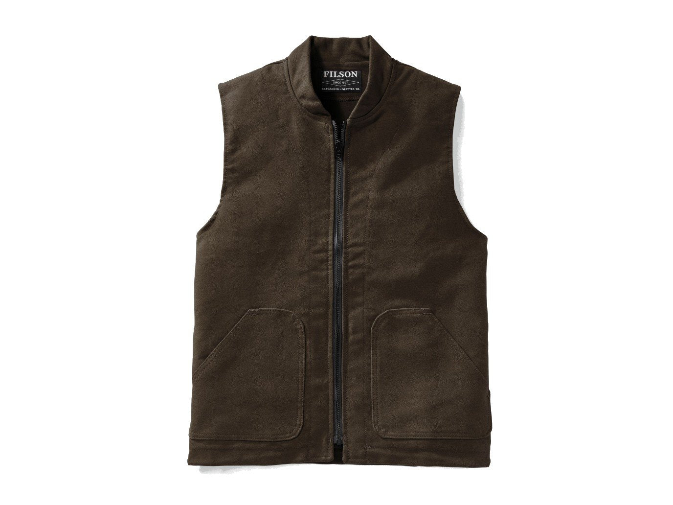 Filson Moleskin Vest Liner in brown