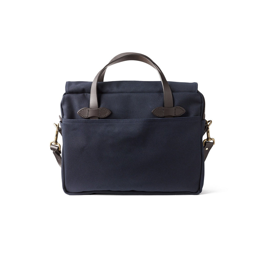 Back view of Filson Original Briefcase in navy