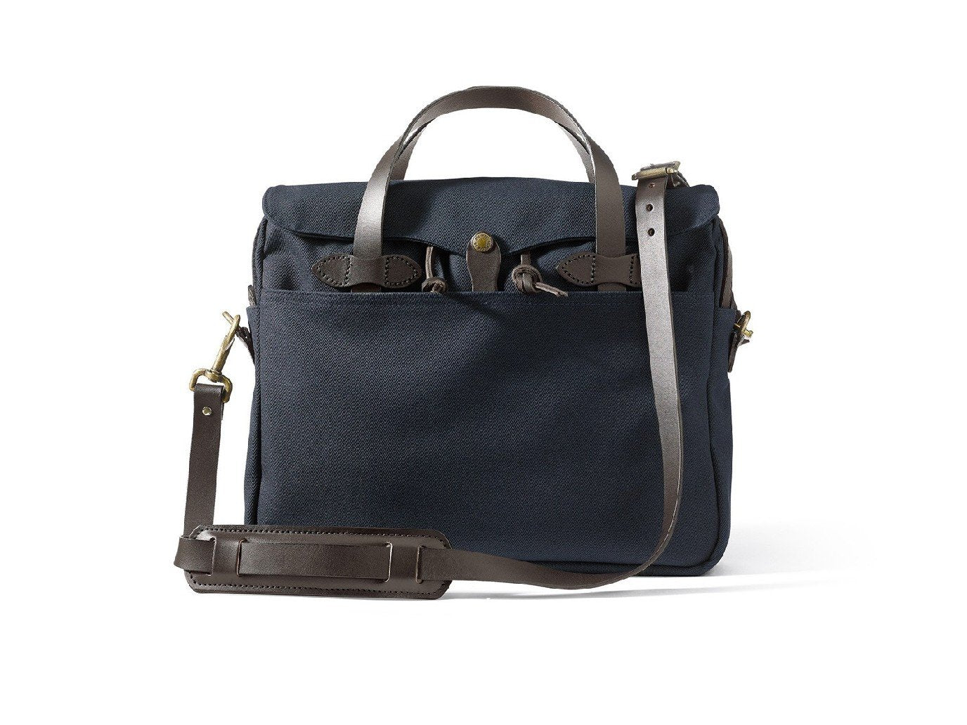 Front view of Filson Original Briefcase in navy
