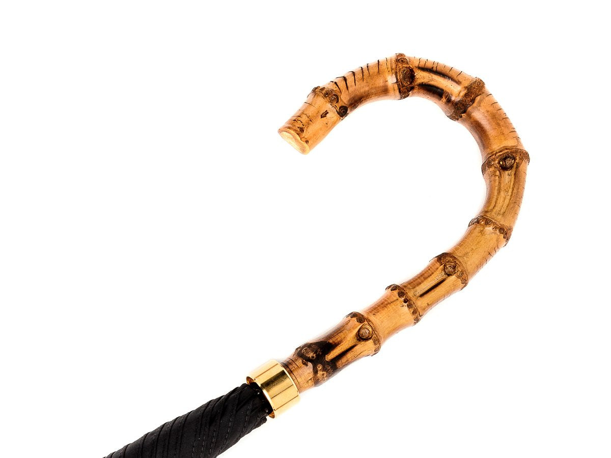 Whangee handle of tube Fox Umbrella with black canopy