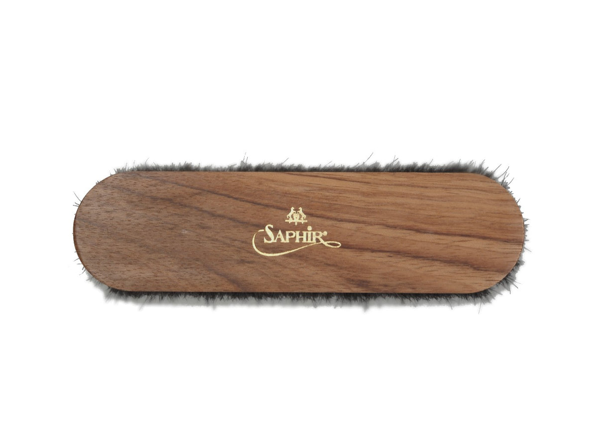 Gold Medal Bubinga Handle Stiff Horsehair Polishing Brush Large Black