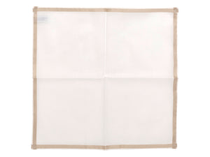 White-Bistre Amalfi Pocket Square