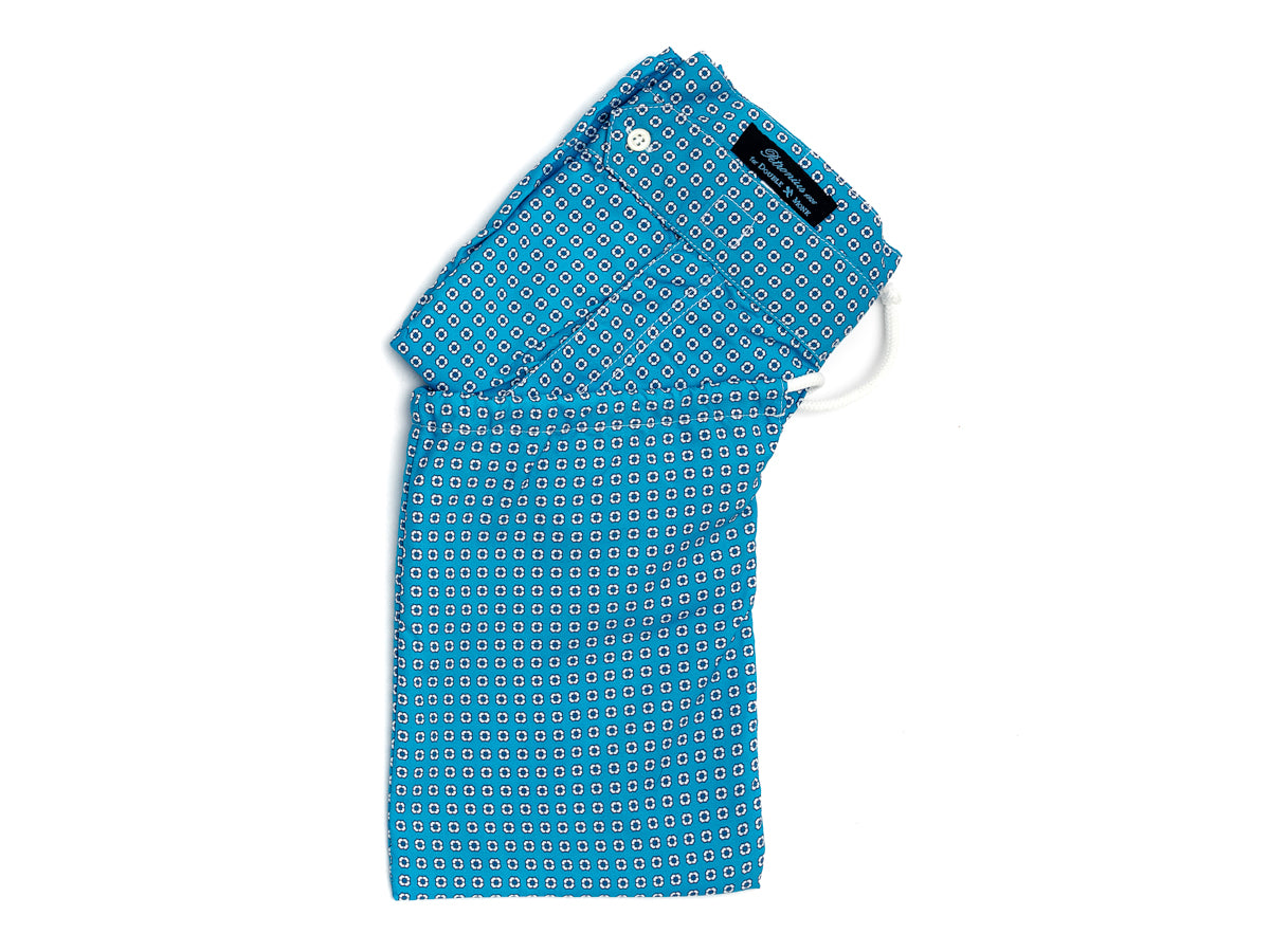 Swimming Trunks Floral Light Blue