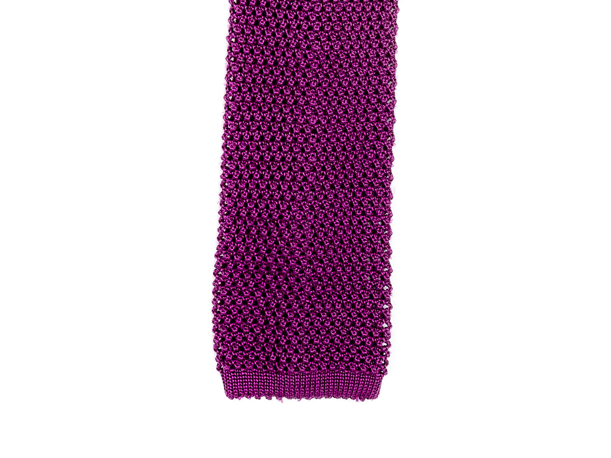 Silk Knit Tie Purple