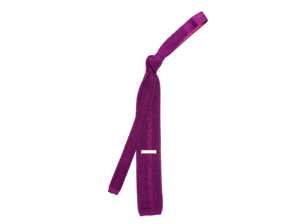 Silk Knit Tie Purple
