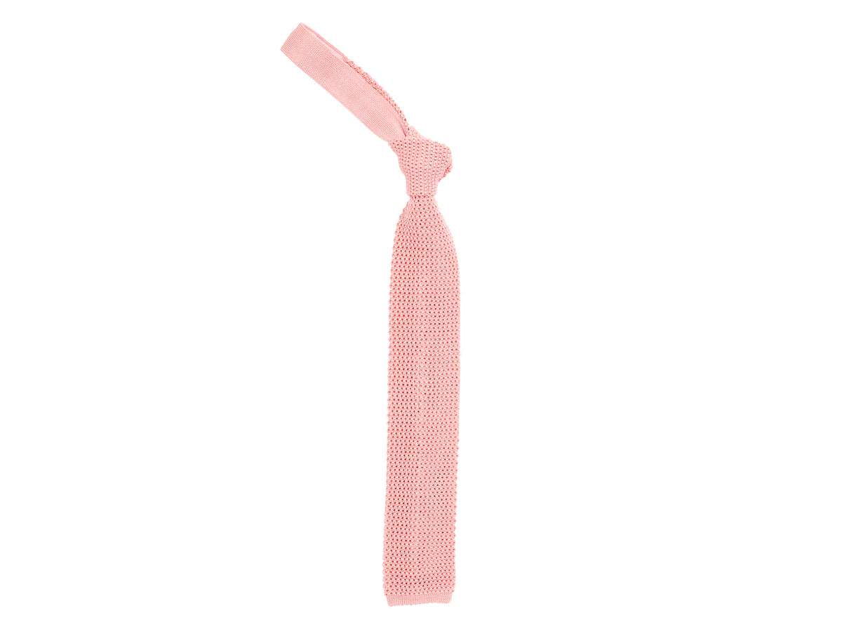 Silk Knit Tie Pink
