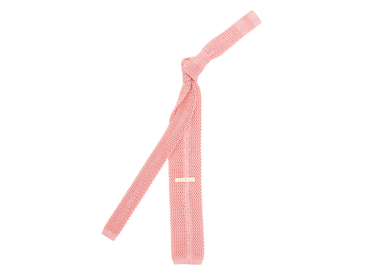 Silk Knit Tie Pink