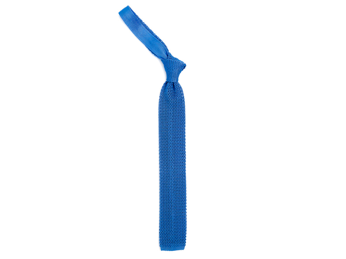 Silk Knit Tie Royal Blue