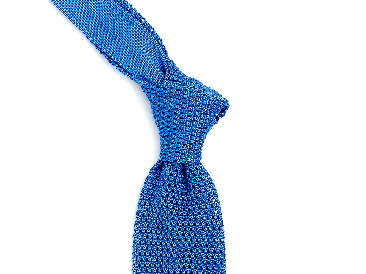 Silk Knit Tie Royal Blue