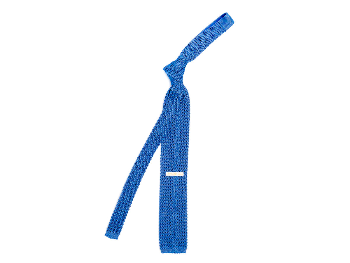 Silk Knit Tie Royal Blue