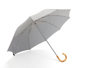 Telescopic Whangee Handle Black & White Gingham