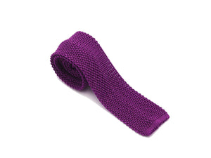 Silk Knit Tie Purple