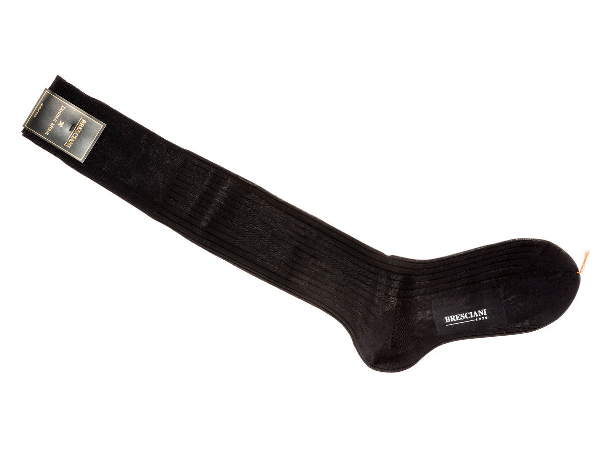 Knee Length Cotton Socks Navy